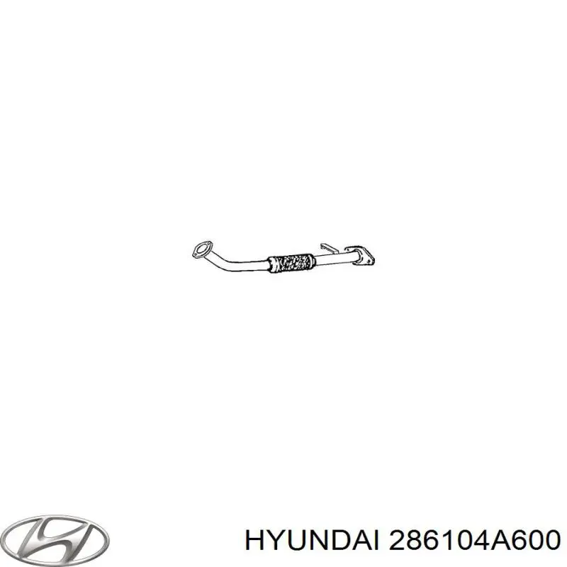Купити 286104A600 Hyundai/Kia Труба приймальна (штани) глушника, передня