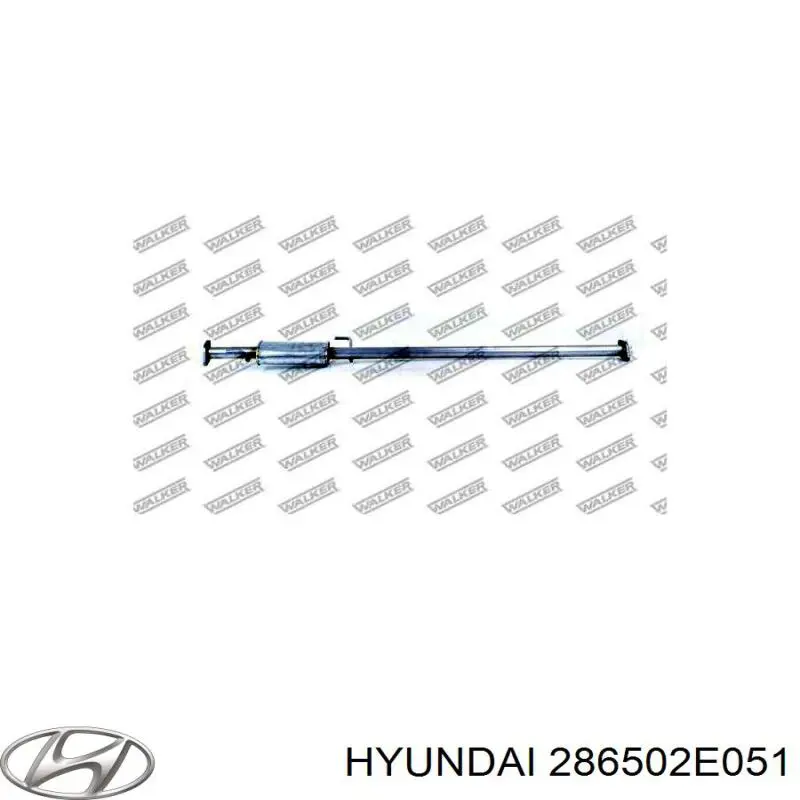286502E100 Hyundai/Kia глушник, центральна частина