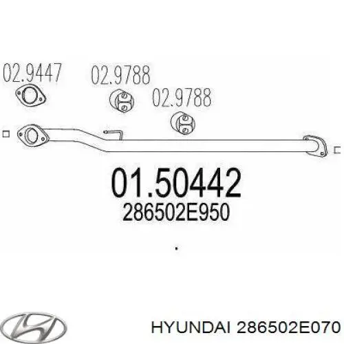 Купити 286502E070 Hyundai/Kia Глушник, передня частина