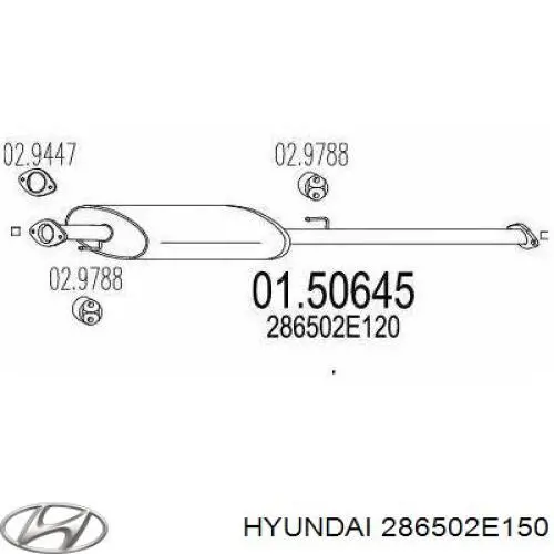 Купити 286502E150 Hyundai/Kia Випускний колектор