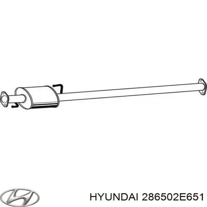 Купити 286502E651 Hyundai/Kia Вихлопна труба