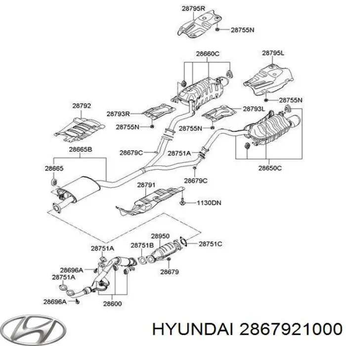 Гайка випускного колектора Hyundai/Kia 2867921000 ціна, від 1.93 USD
