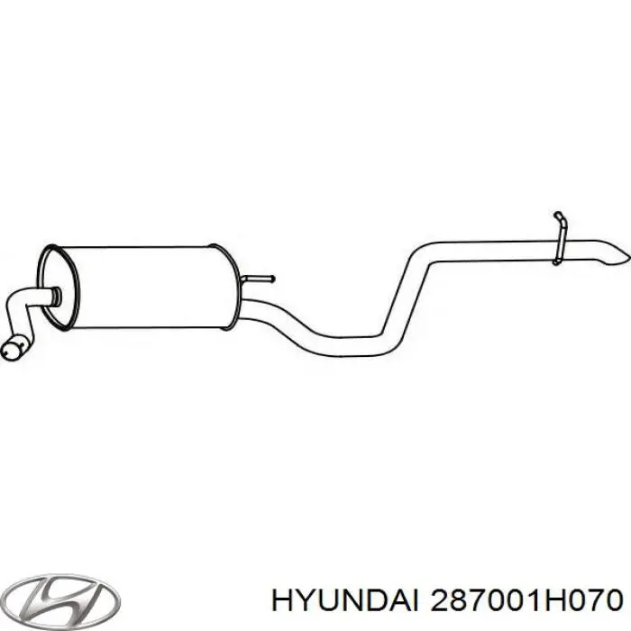 287001H070 Hyundai/Kia Глушник, середня і задня частина