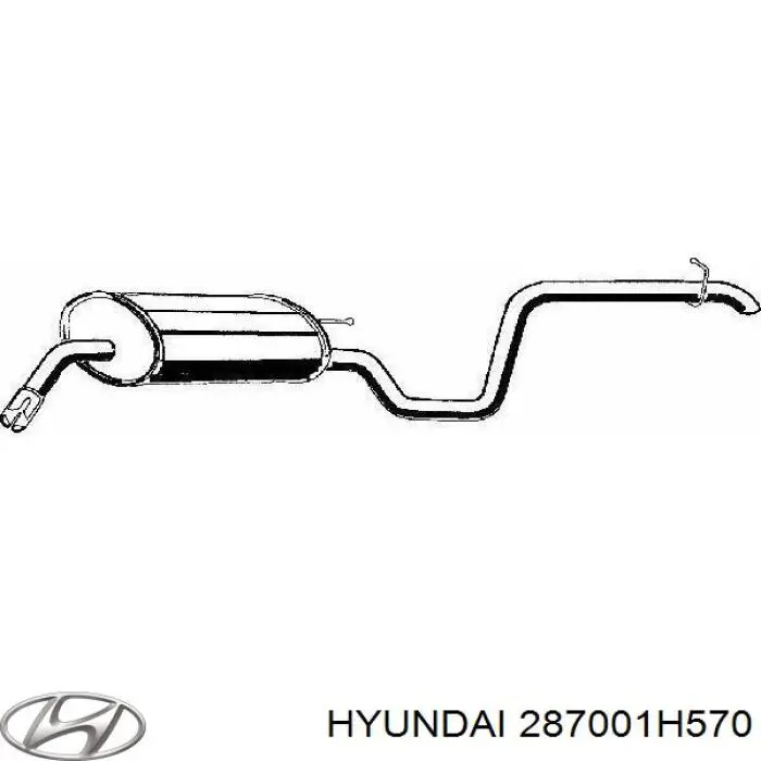 Вихлопна труба Hyundai/Kia 287001H570 ціна, від 24.24 USD