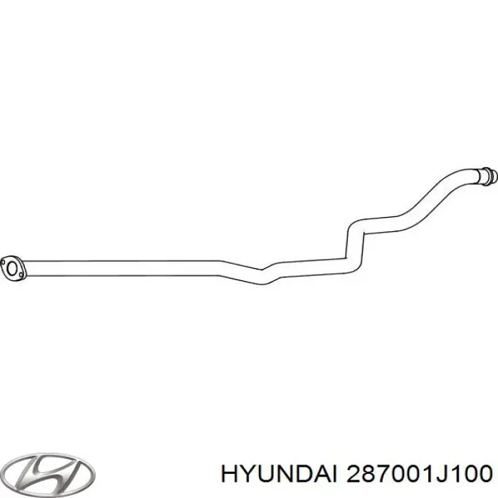 287001J100 Hyundai/Kia глушник, центральна частина