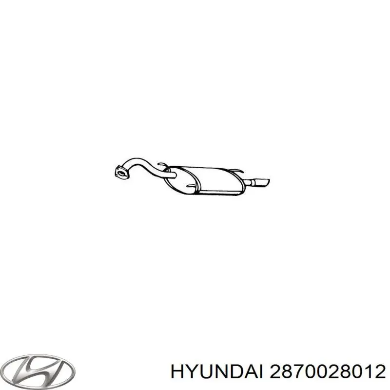 Глушник, задня частина 2870028012 Hyundai/Kia