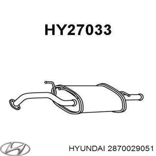 Вихлопна труба Hyundai/Kia 2870029051 ціна, від 185.52 USD