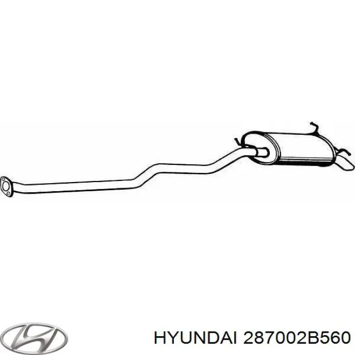 Вихлопна труба Hyundai/Kia 287002B560 ціна, від 38.01 USD