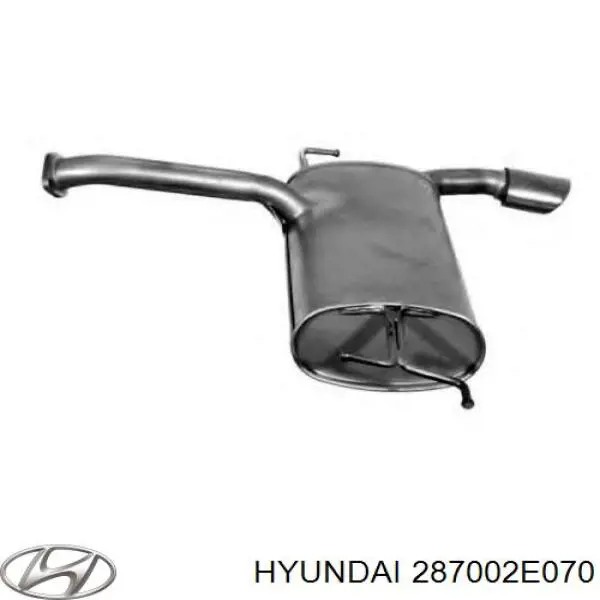 287002E070 Hyundai/Kia Глушник, задня частина