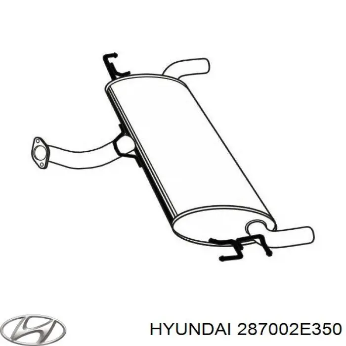 Вихлопна труба Hyundai/Kia 287002E350 ціна, від 63.35 USD
