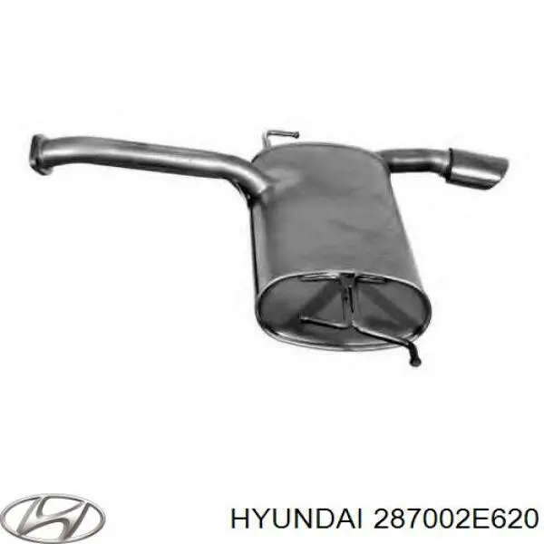 Купити 287002E620 Hyundai/Kia Глушник вихлопних газів кінцевий