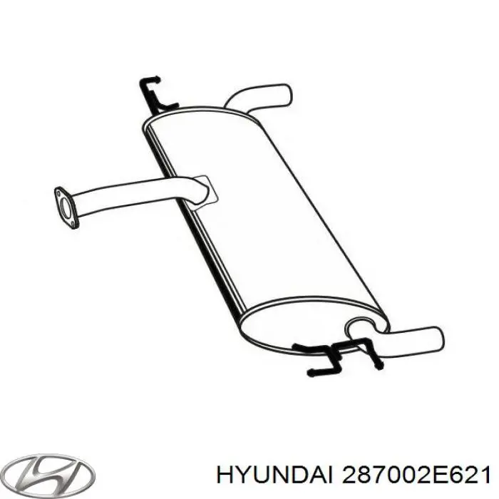 Глушник, задня частина 287002E621 Hyundai/Kia