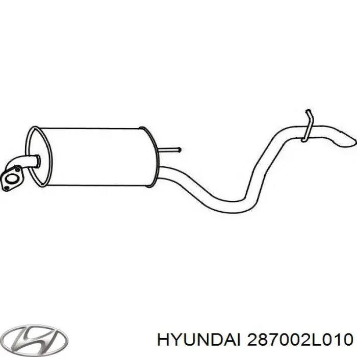 Вихлоп Hyundai/Kia 287002L010 ціна, від 62.23 USD
