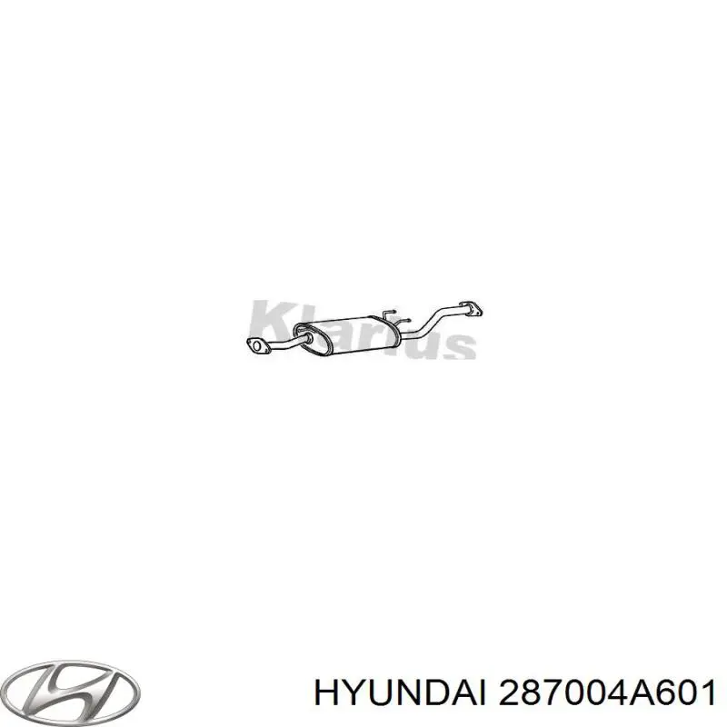 Глушник, центральна частина 287004A601 Hyundai/Kia