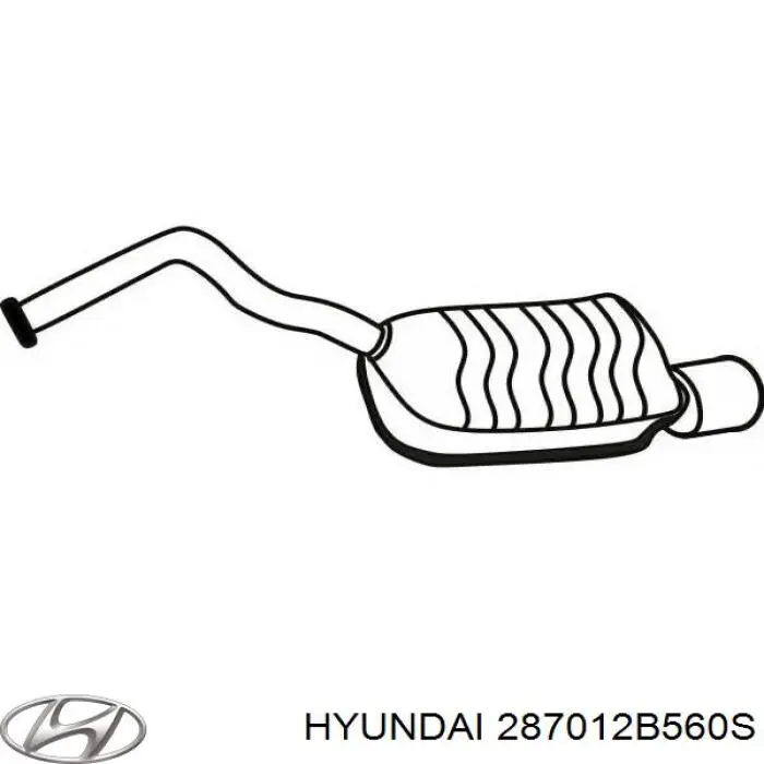 287012B560S Hyundai/Kia Глушник, задня частина