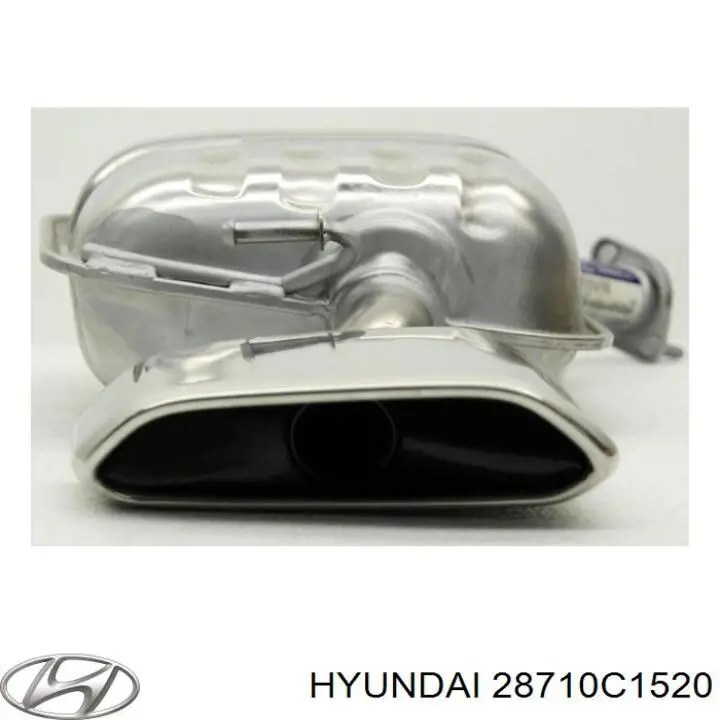 Глушник, задня частина Hyundai Sonata (LF) (Хендай Соната)