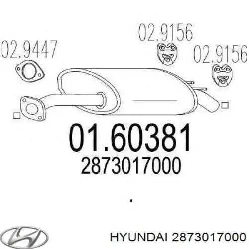 2873017000 Hyundai/Kia 