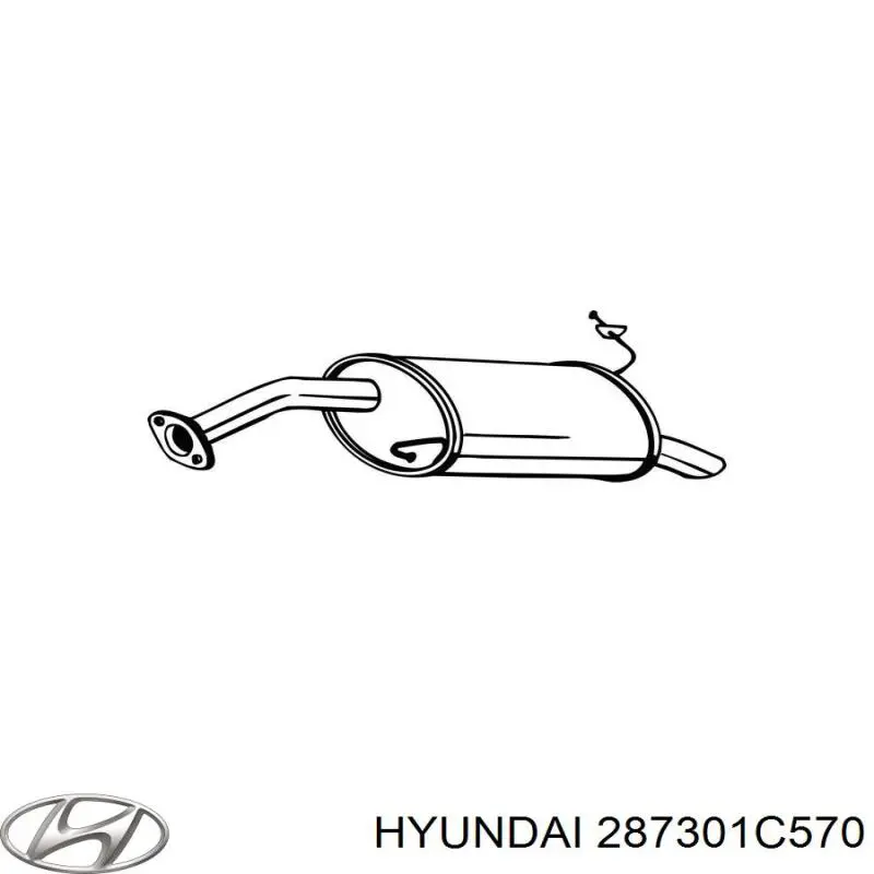 287301C570 Hyundai/Kia глушник, задня частина