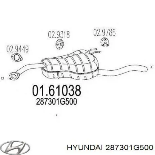 Купити Глушник, задня частина KIA Rio II JB