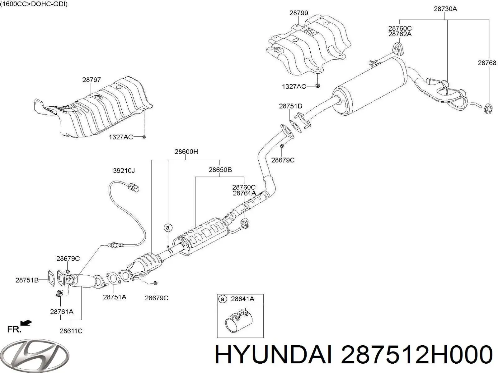  Прокладка глушника KIA Cerato 3