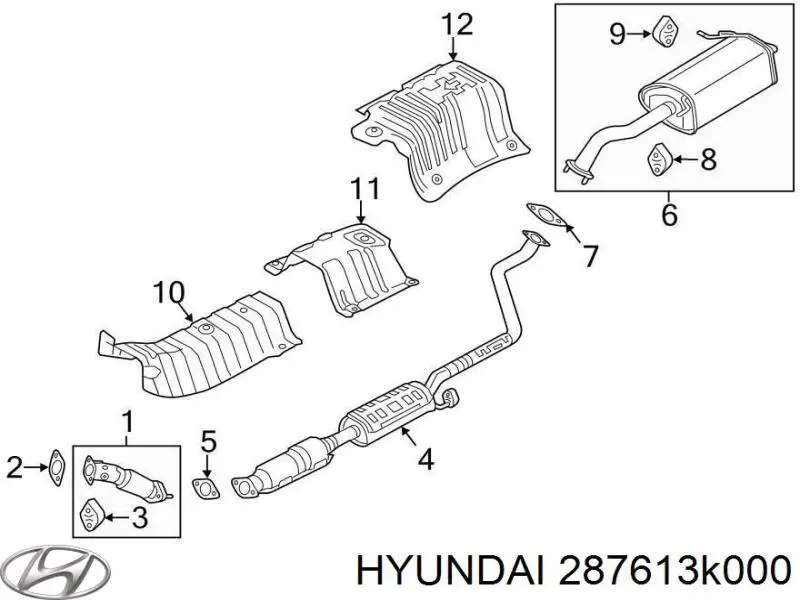  Hyundai/Kia 287613K000 ціна, від 3.62 USD