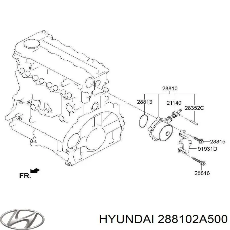 288102A500 Hyundai/Kia насос вакуумний