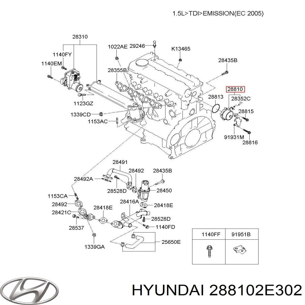  Hyundai/Kia 288102E302 ціна, від 96.96 USD