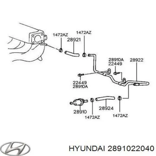 2891022040 Hyundai/Kia клапан вентиляції газів паливного бака
