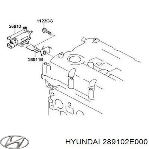 Клапан абсорбера паливних парів Hyundai Sonata (LF) (Хендай Соната)