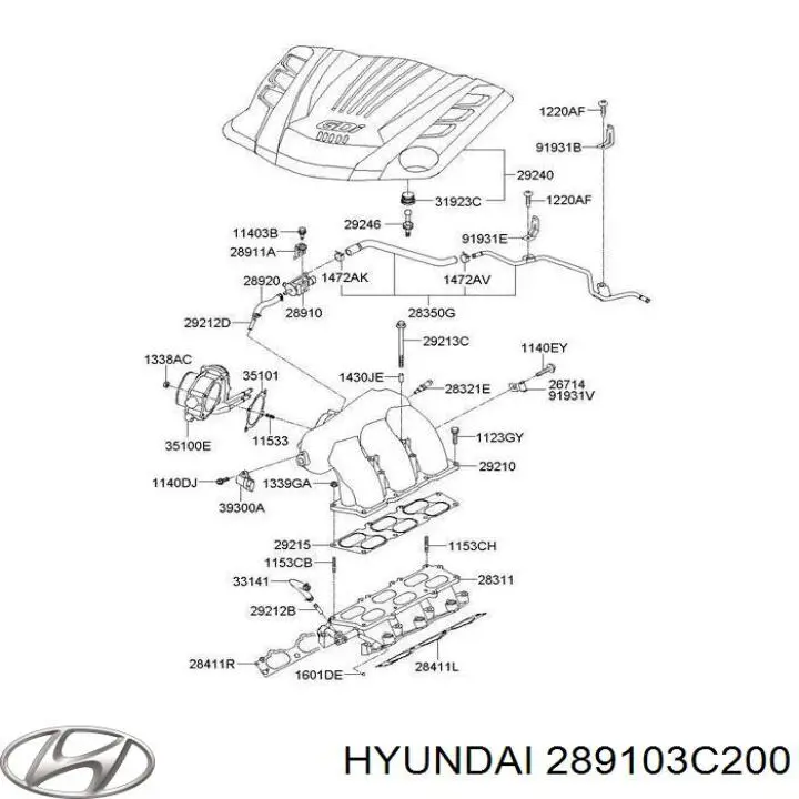 Клапан абсорбера 289103C200 Hyundai/Kia