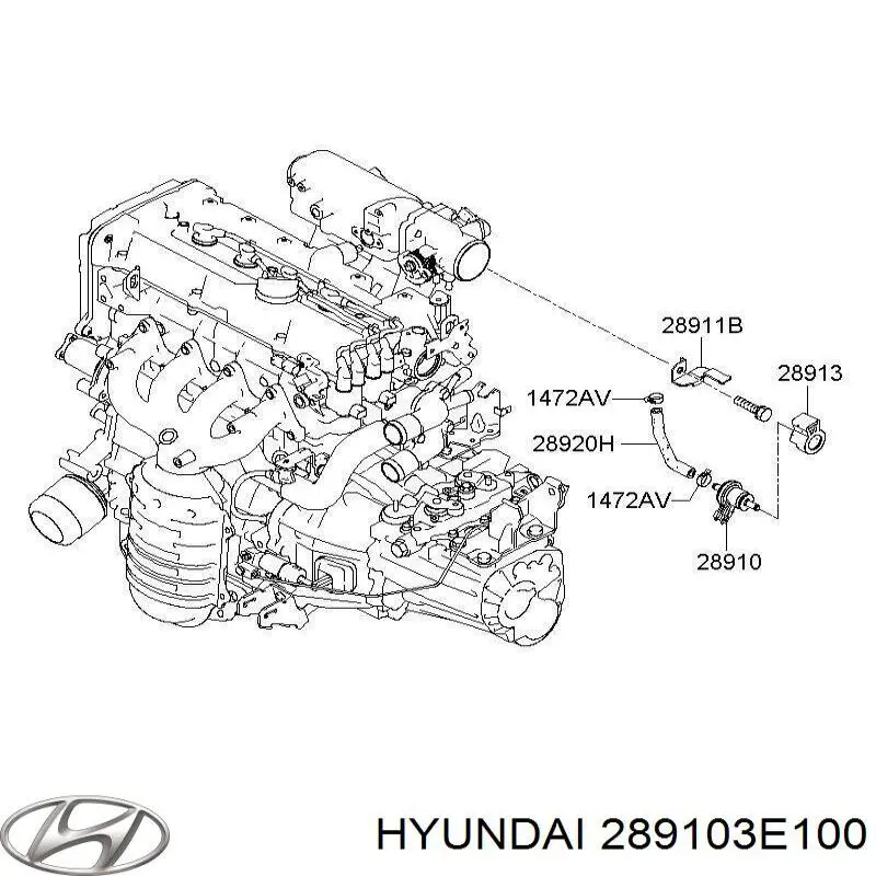Купити 289103E100 Hyundai/Kia Клапан продувки каталізатора