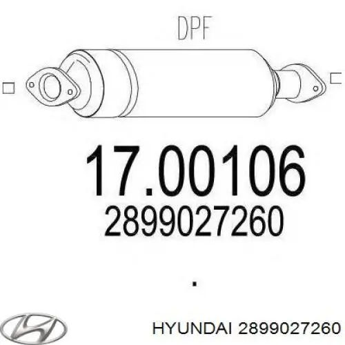 Купити 2899027260 Hyundai/Kia Перетворювач відпрацьованих газів