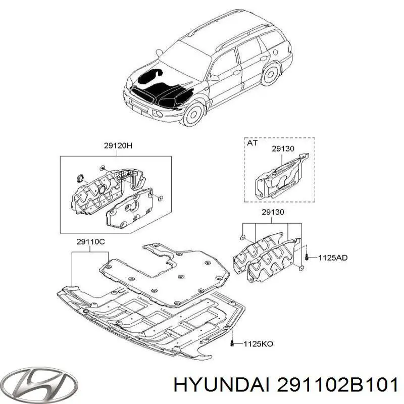 291102B101 Hyundai/Kia Утеплювач капота