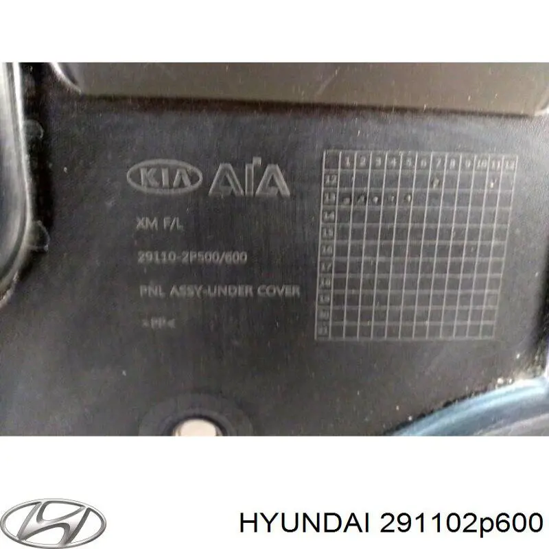 Купити 291102P600 Hyundai/Kia Захист піддона картера двигуна