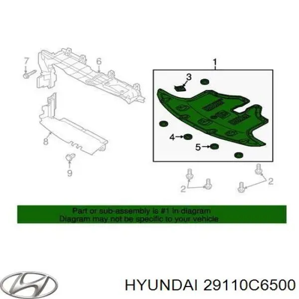 29110C6500 Hyundai/Kia Захист піддона двигуна