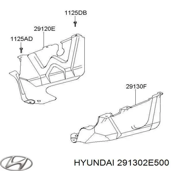 Захист двигуна, лівий 291302E500 Hyundai/Kia