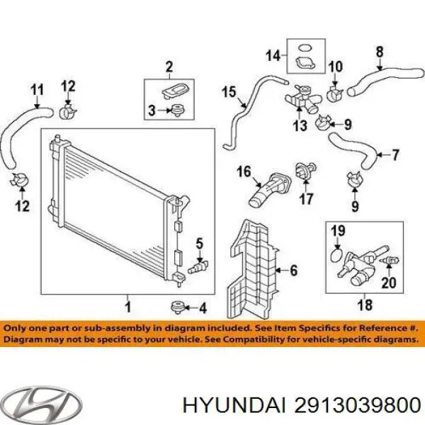 2913039800 Hyundai/Kia Захист двигуна, лівий