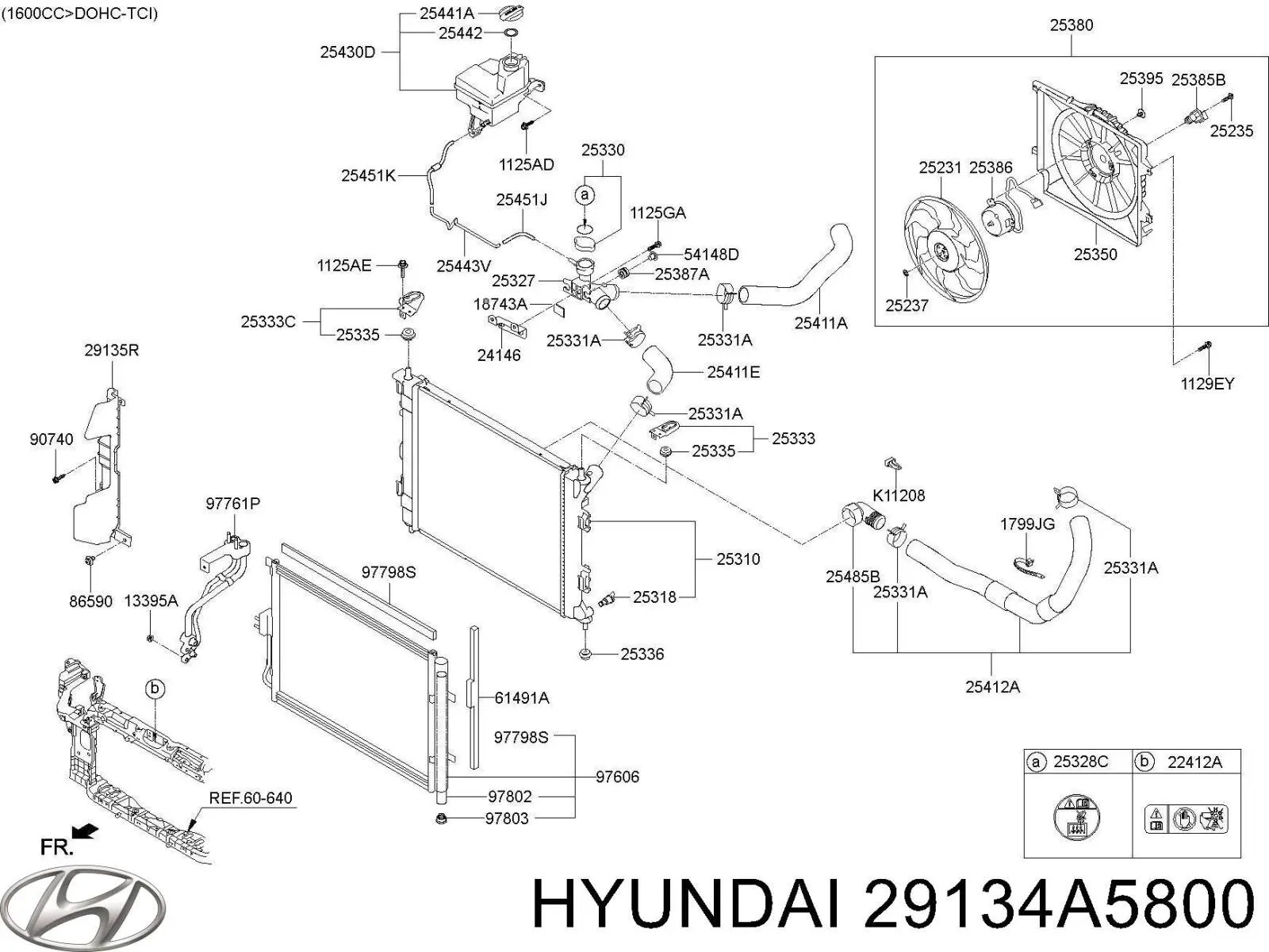 Купити 29134A5800 Hyundai/Kia Повітропровід (дефлектор) радіатора, правий