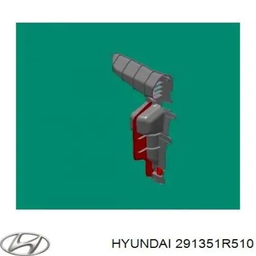 Повітропровід / дефлектор радіатора, верхній Hyundai/Kia 291351R510 ціна, від 15.20 USD