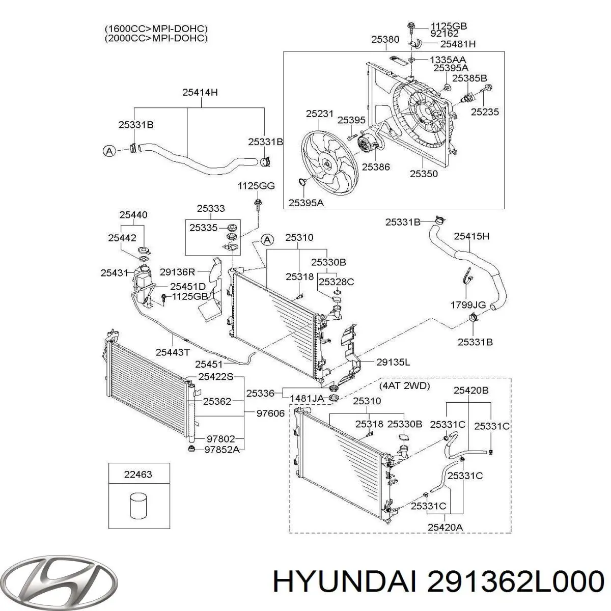 Купити 291362L000 Hyundai/Kia Повітропровід (дефлектор) радіатора, правий