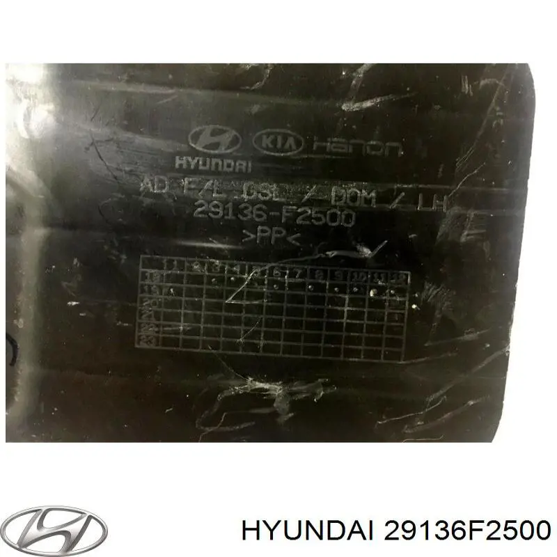 29136F2500 Hyundai/Kia Повітропровід (дефлектор) радіатора, лівий