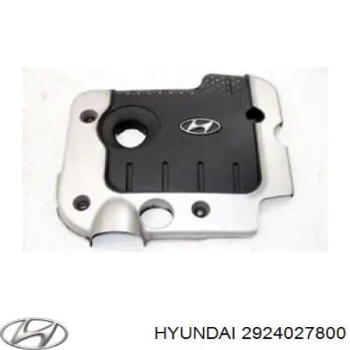 Кришка двигуна декоративна на Hyundai Santa Fe (CM)