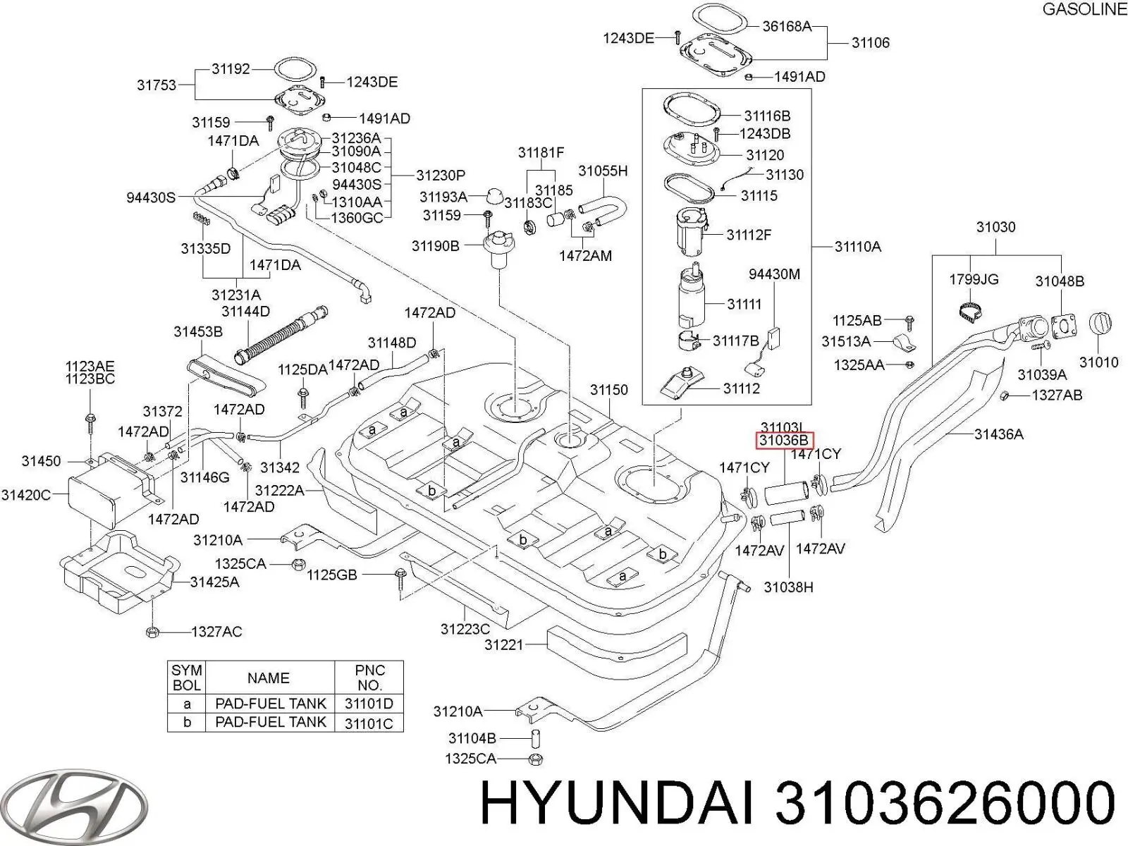  Hyundai/Kia 3103626000 ціна, від 6.33 USD