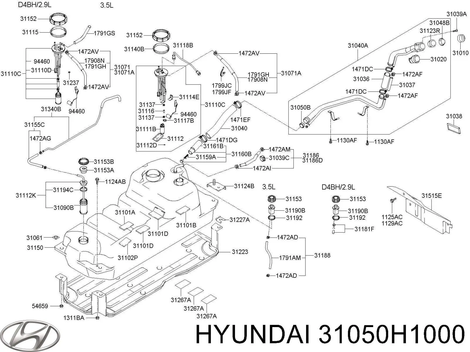  31050H1000 Hyundai/Kia