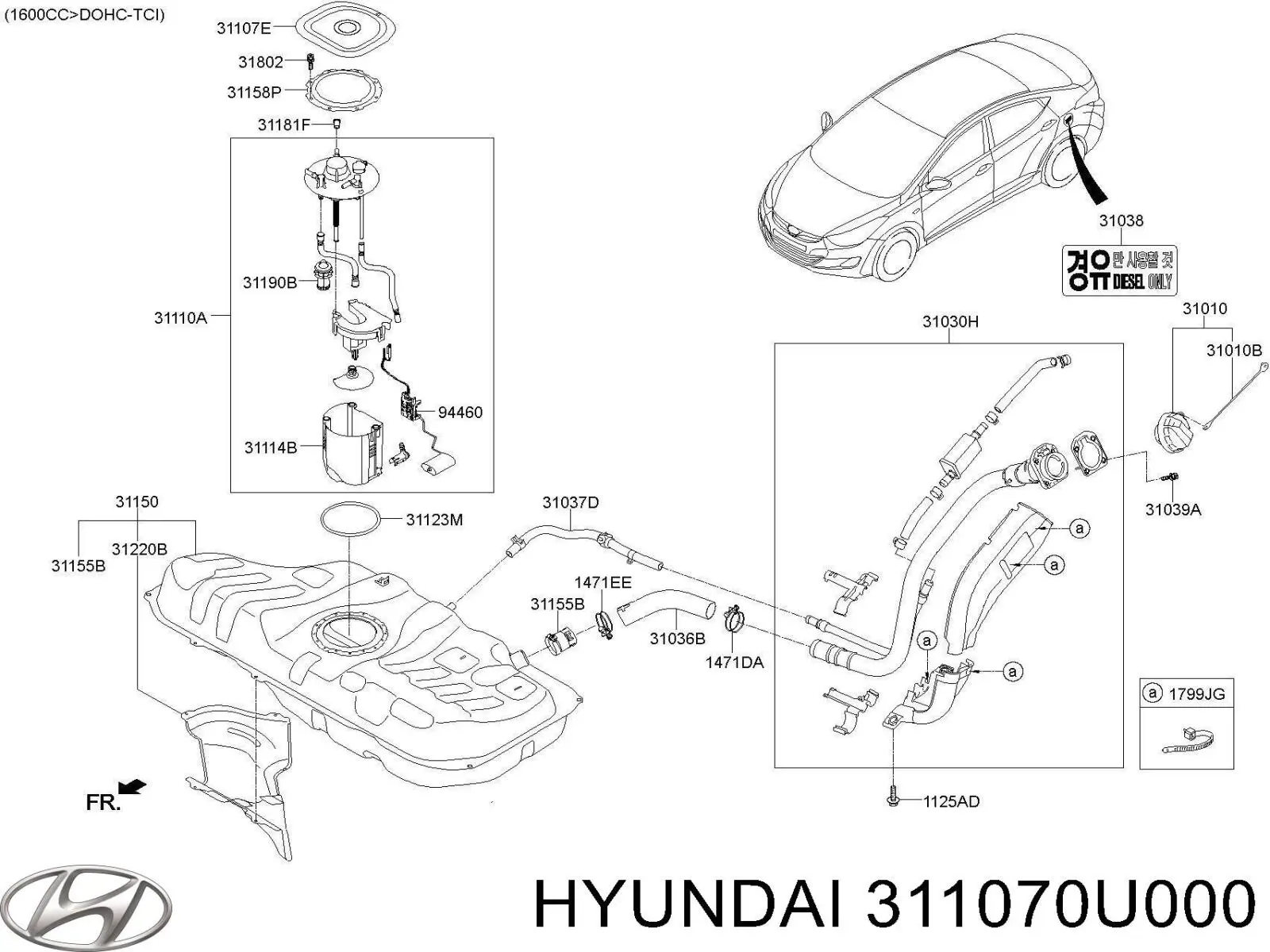  Hyundai/Kia 311070U000 ціна, від 12.67 USD