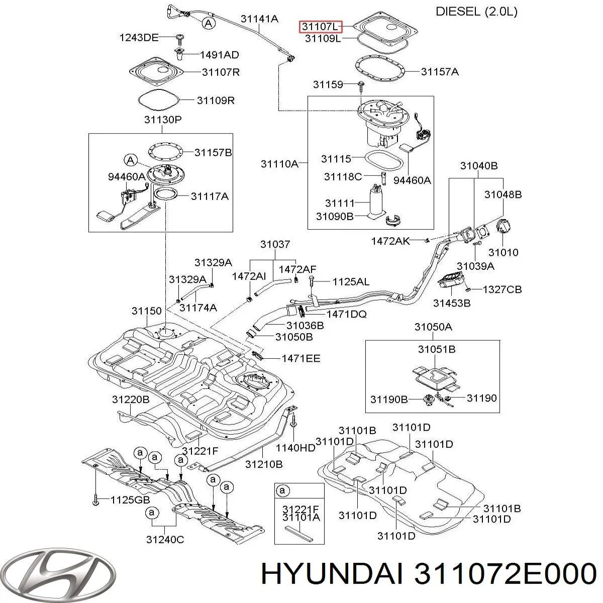  Hyundai/Kia 311072E000 ціна, від 7.60 USD