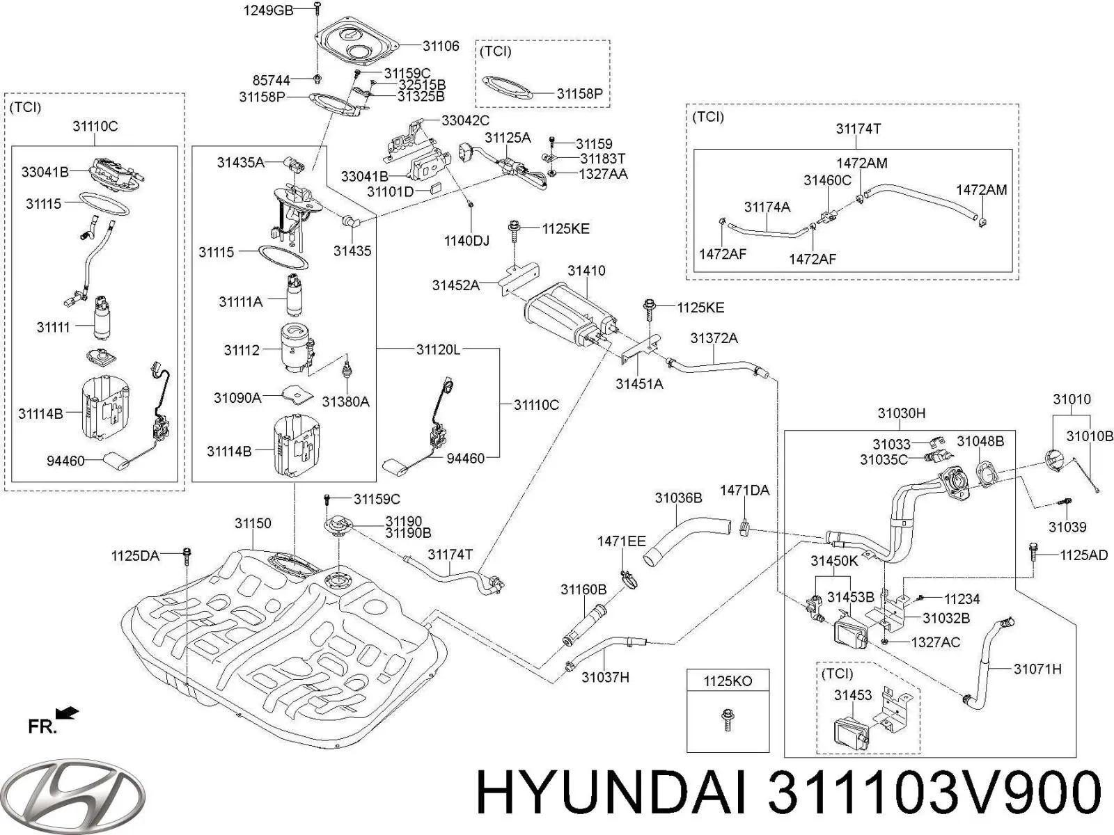 Модуль бензонасоса Hyundai/Kia 311103V900 ціна, від  USD