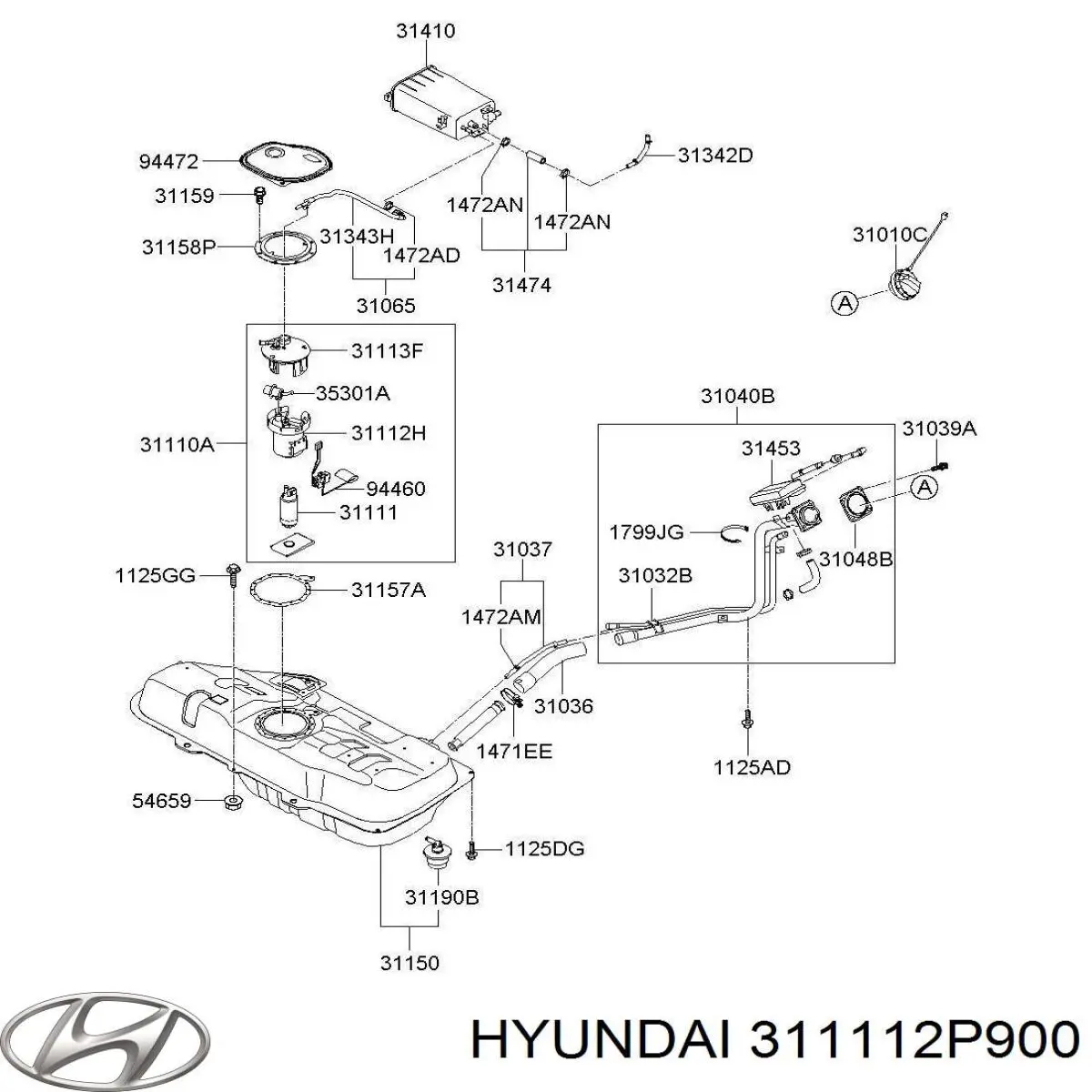 Елемент-турбінка паливного насосу Hyundai I30 (GDH) (Хендай Ай 30)
