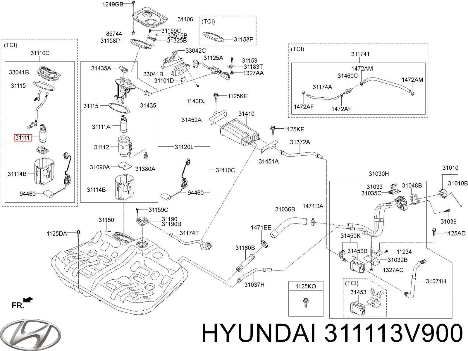 Елемент-турбінка паливного насосу Hyundai/Kia 311113V900 ціна, від 186.50 USD