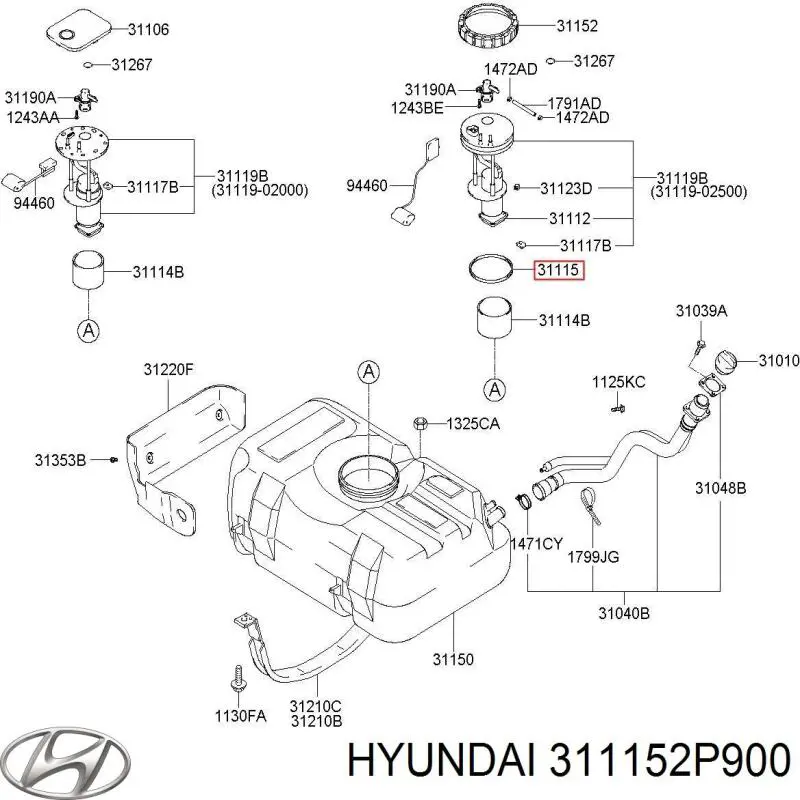  Hyundai/Kia 311152P900 ціна, від 9.54 USD